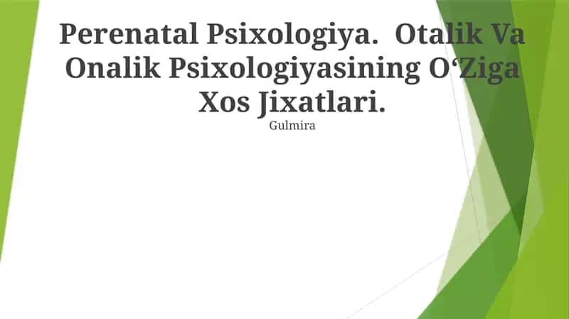 Perenatal Psixologiya