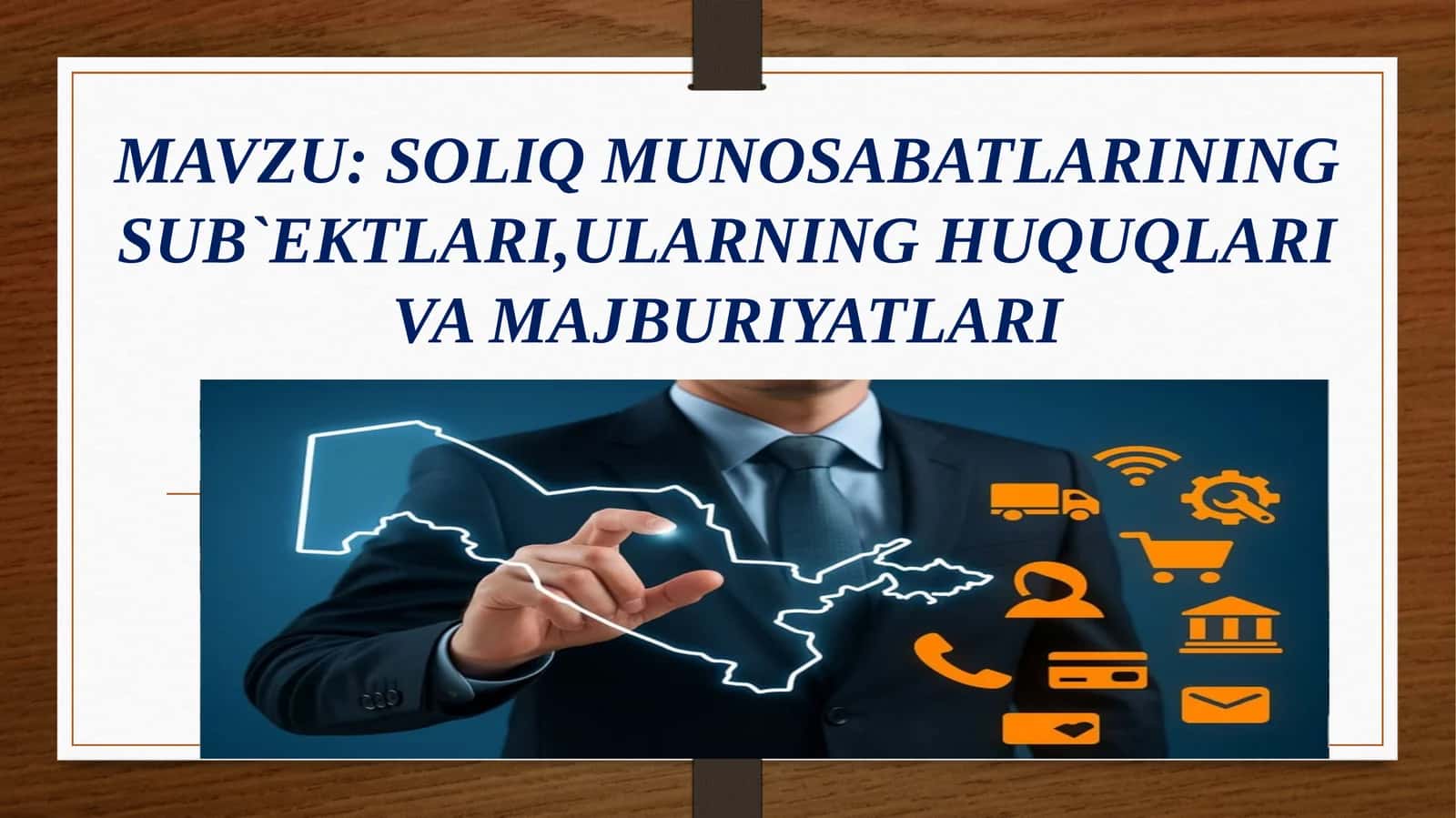 SOLIQ MUNOSABATLARINING SUB`EKTLARI,ULARNING HUQUQLARI VA MAJBURIYATLARI