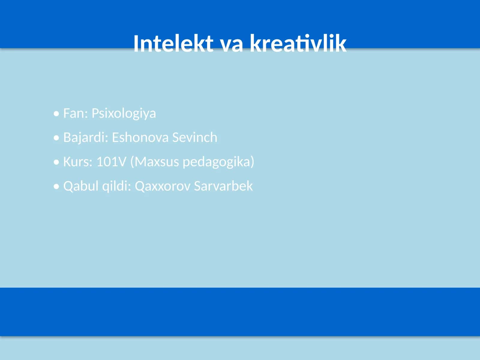 Intelekt va kreativlik