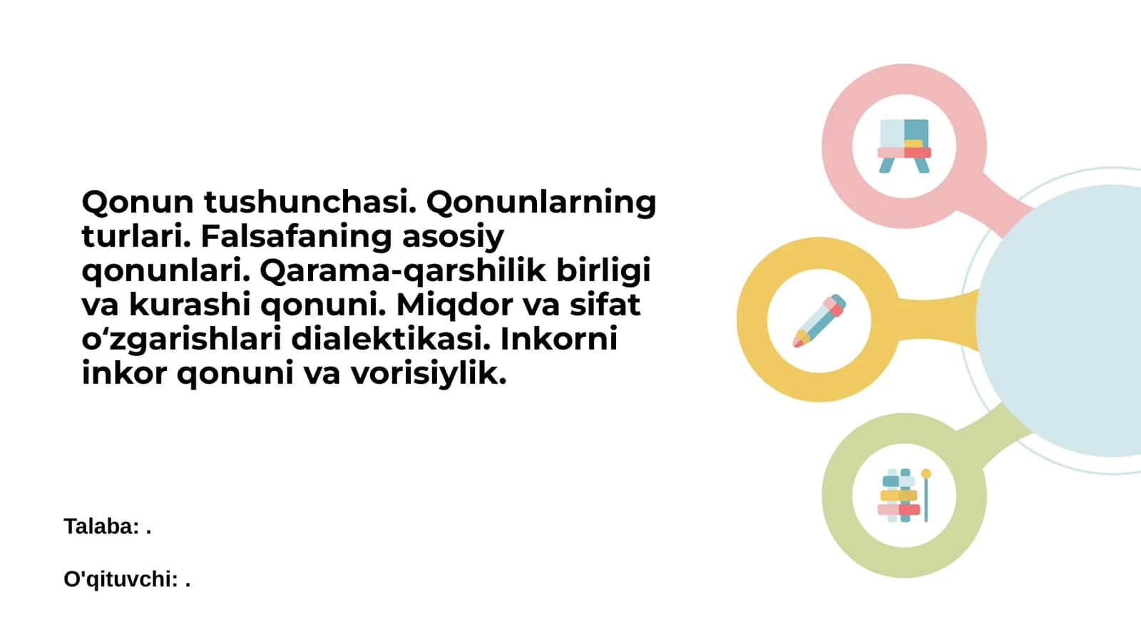Falsafada asosiy qonunlar