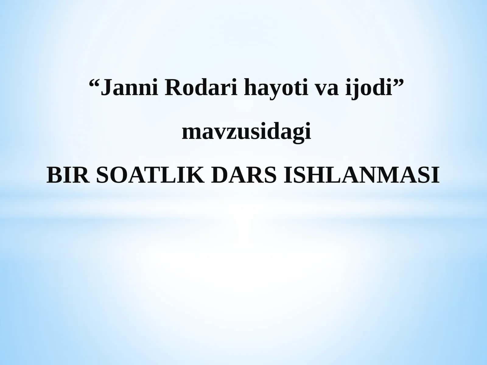Janni Rodari hayotivaijodi