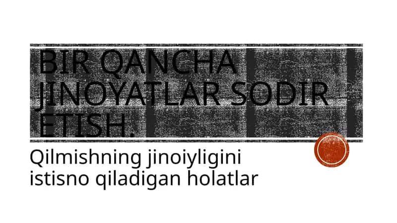 bir qancha jinoyat sodir etish
