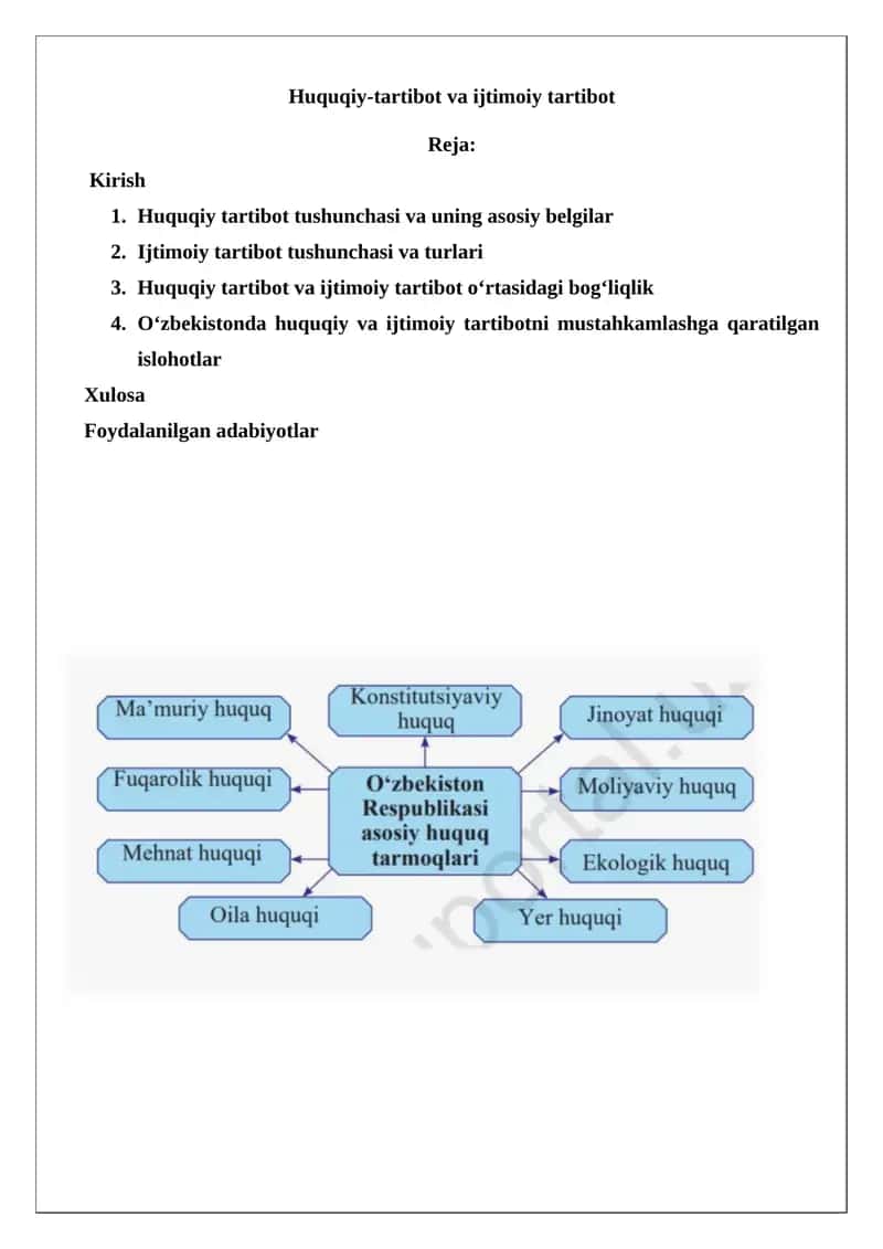 Huquqiy-tartibot va ijtimoiy tartibot