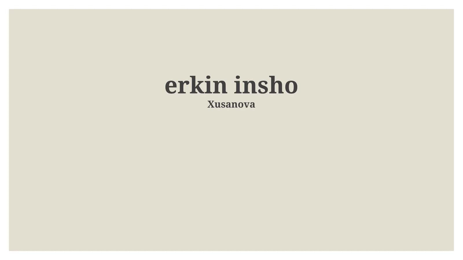 Erkin Iroda: Ta'rif va Muammolar