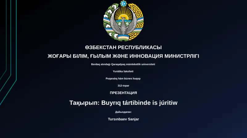 Tursinbaev Sanjar