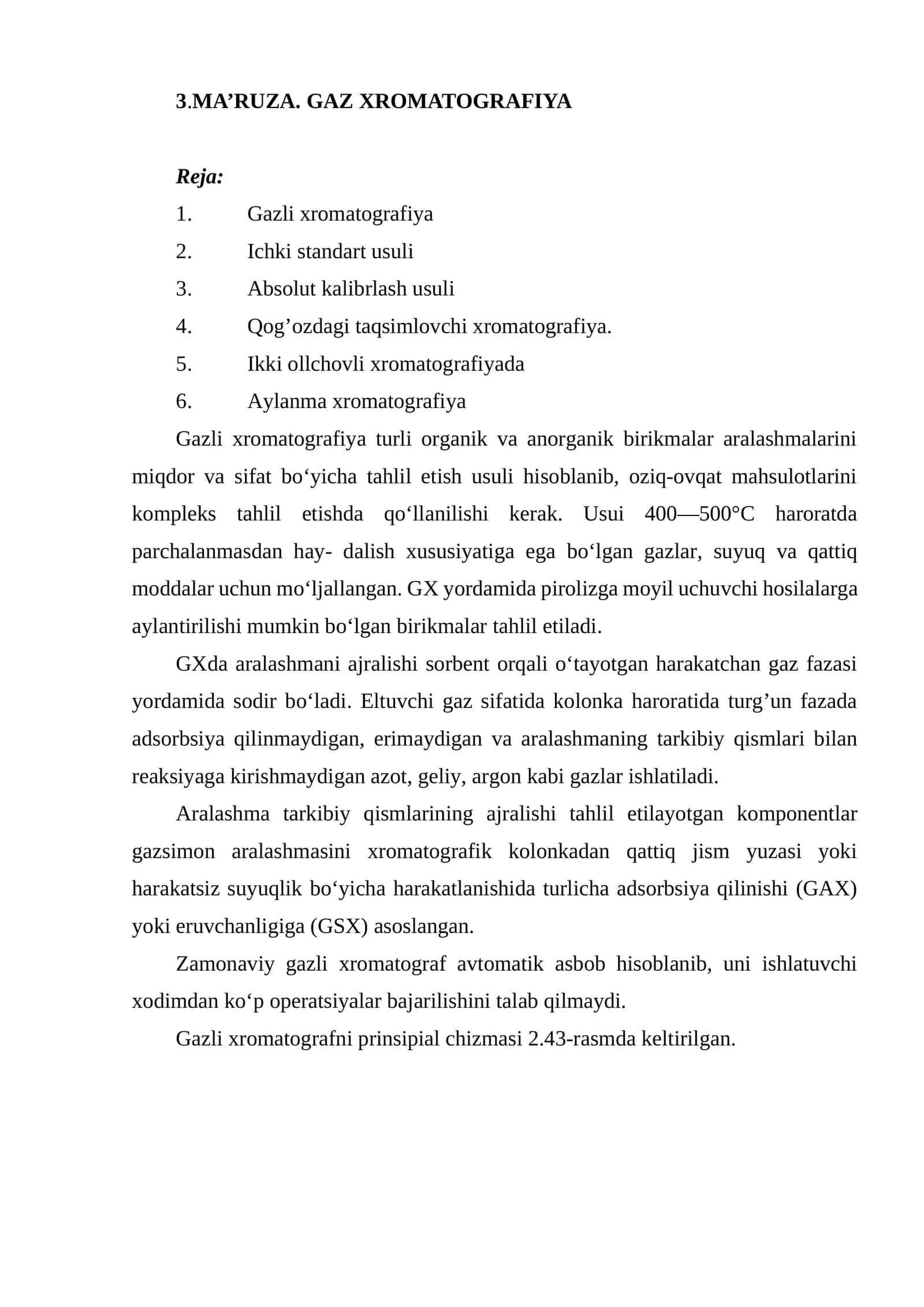Gaz xromatografiya