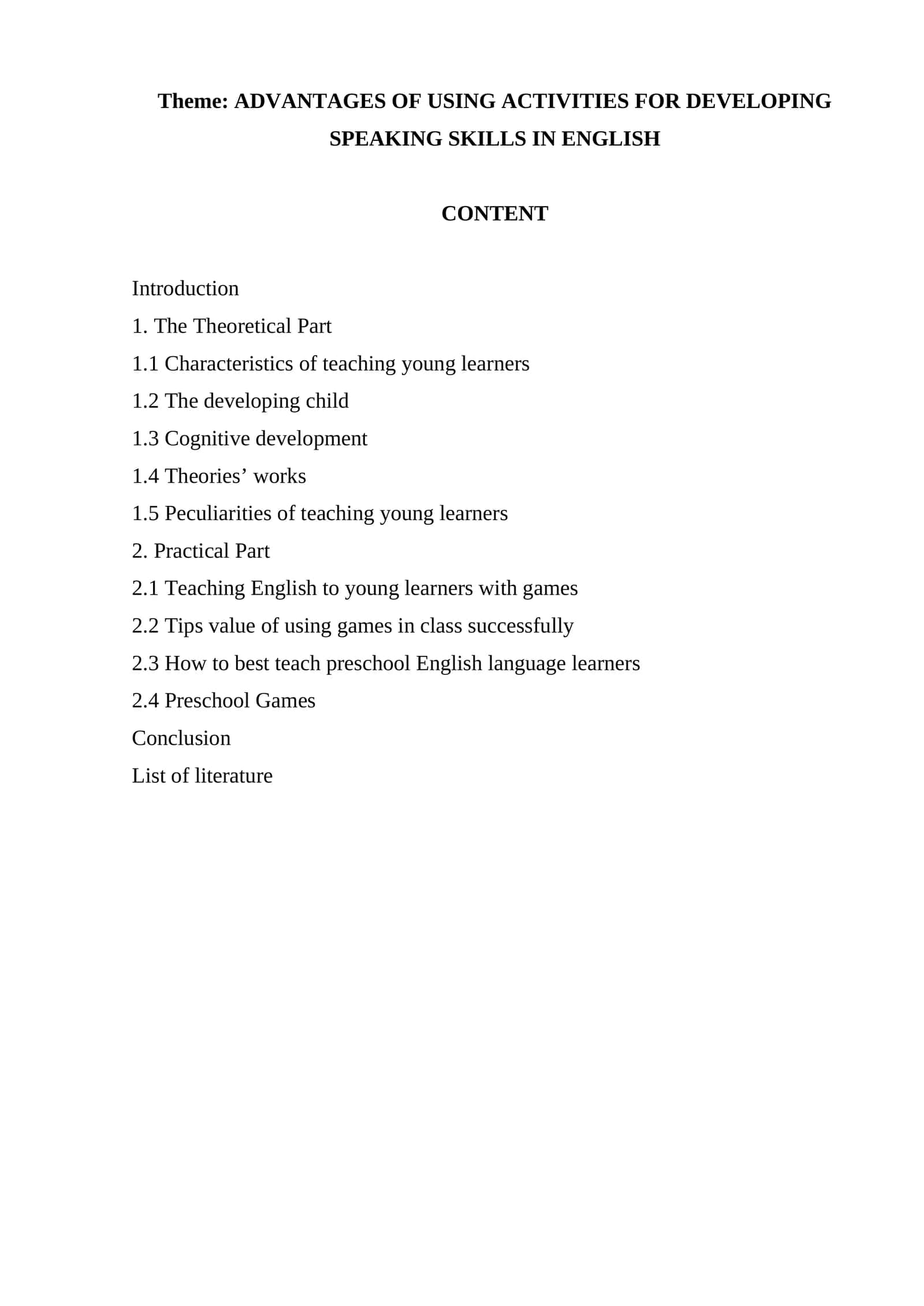Advantages of Using Activities for Developing Speaking Skills in English