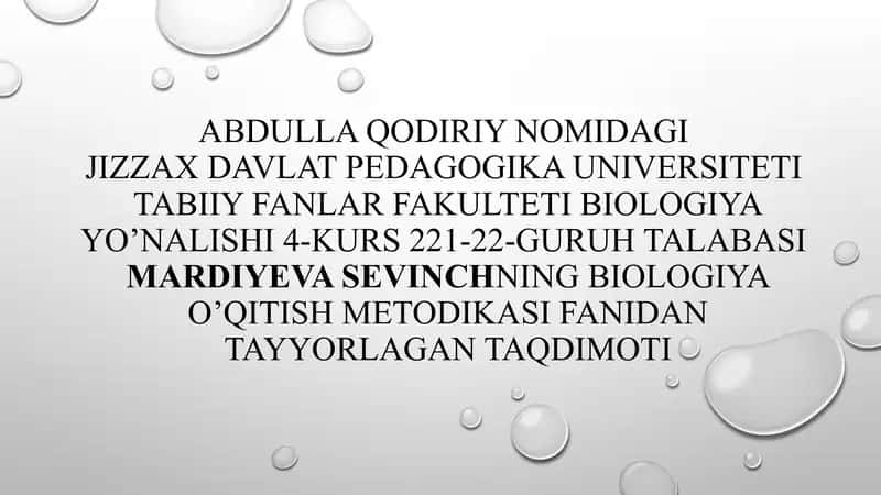 Tabiiy fanlarni o‘qitish va tashkil etish turlari