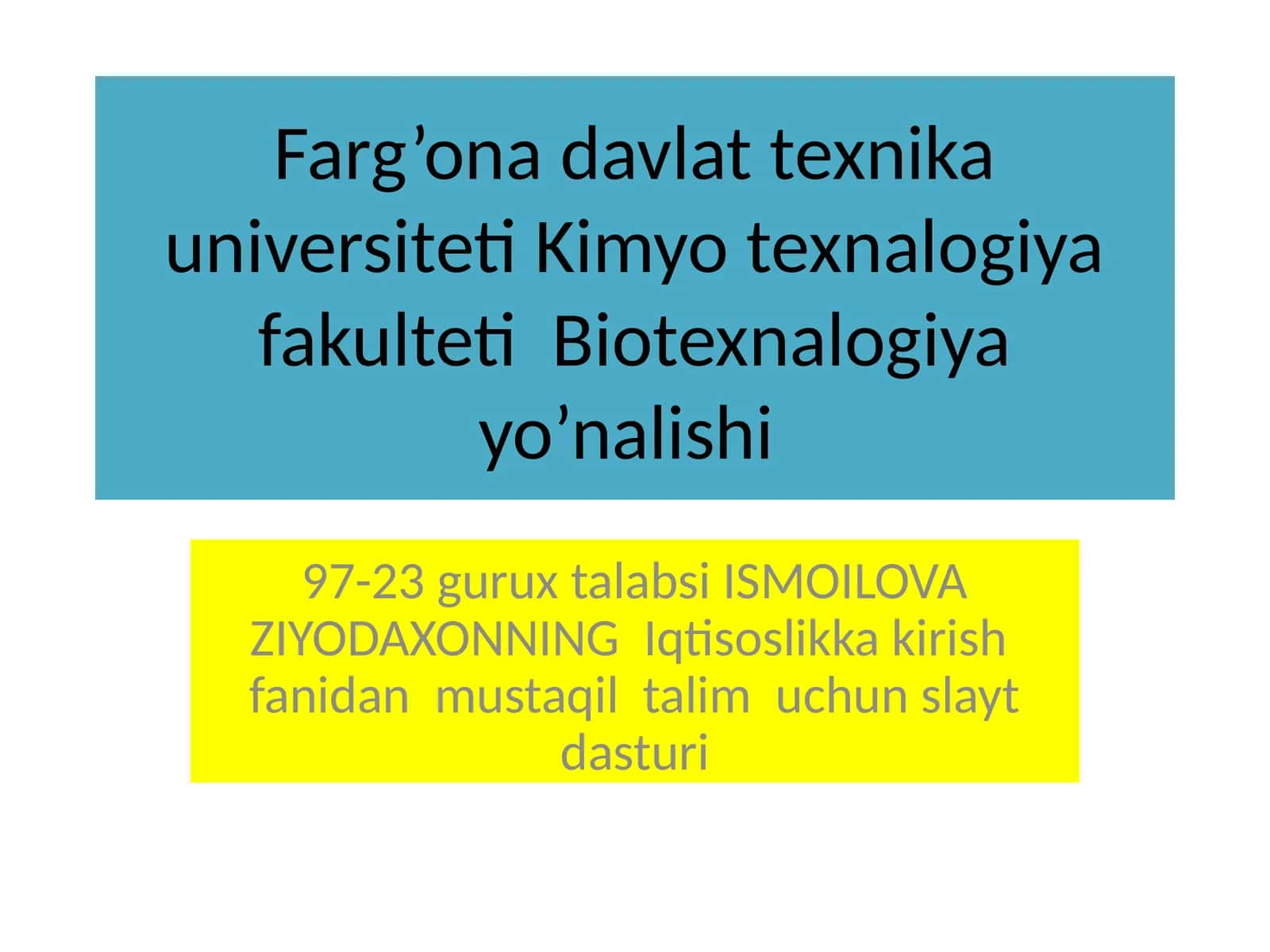 SANOATDA ISHLATILADIGAN MIKROORGANIZIMLARNI EKISH VA SOF KULTURASINI AJRATIB OLISH