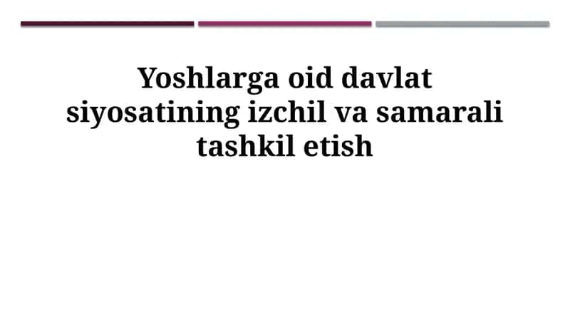 Davlat Yoshlar Siyosati