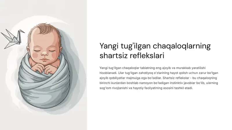 Yangi tug'ilgan chaqaloqlarning shartsiz reflekslari