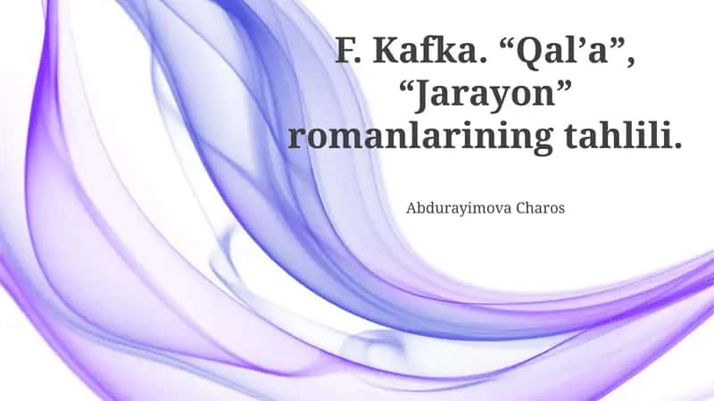 Qalʼa va Jarayon romanlarining tahlili