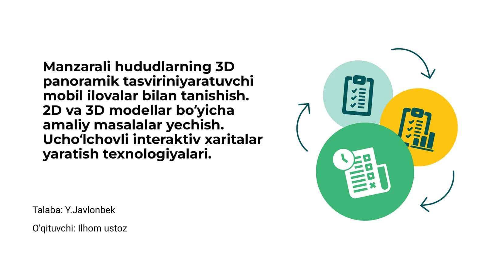 Manzarali hududlarning 3D panoramik tasvirini yaratish