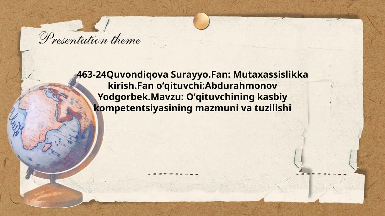 Oʻqituvchining kasbiy kompetentsiyasining mazmuni va tuzilishi