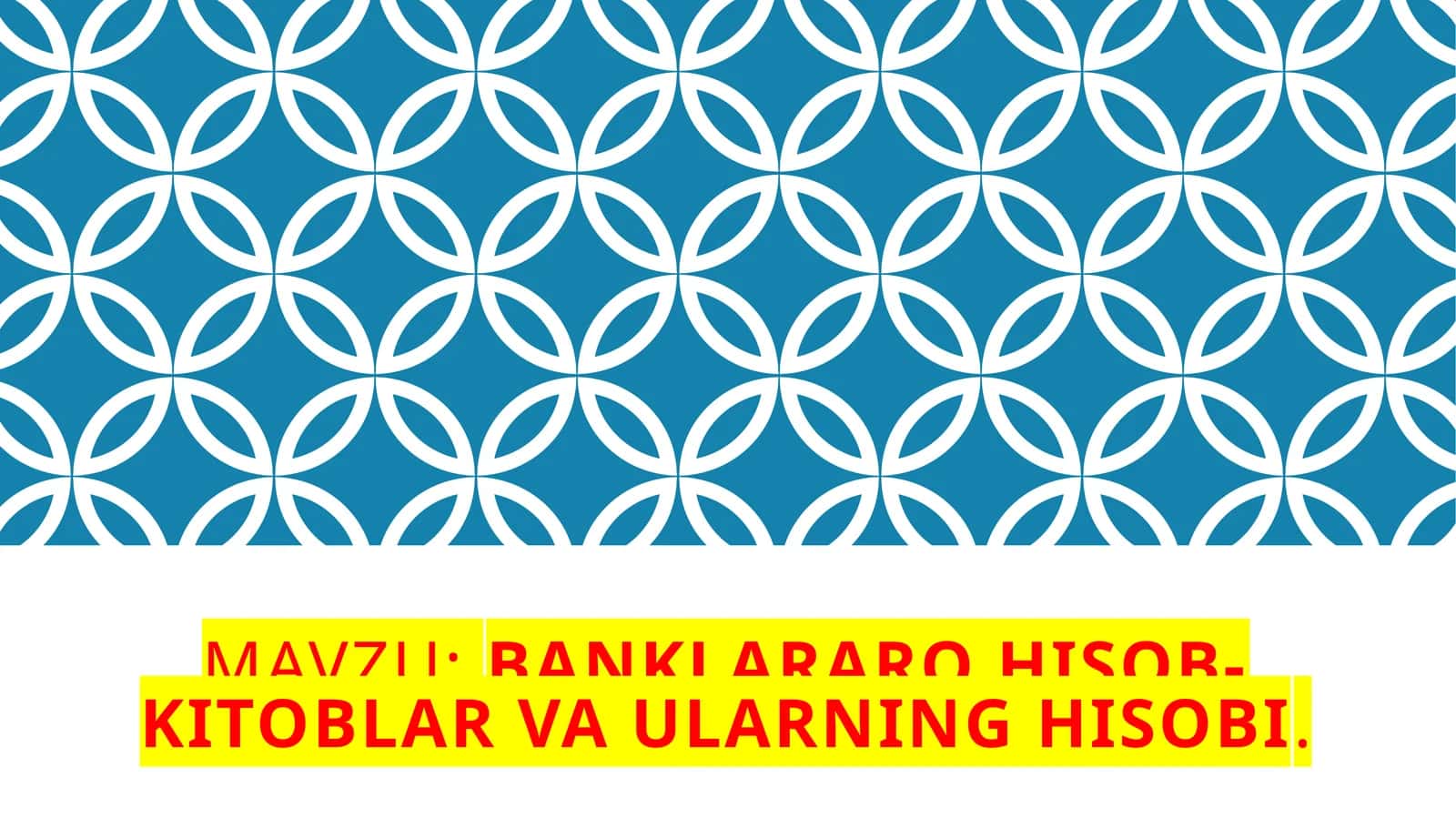 Banklararohisob-kitoblar