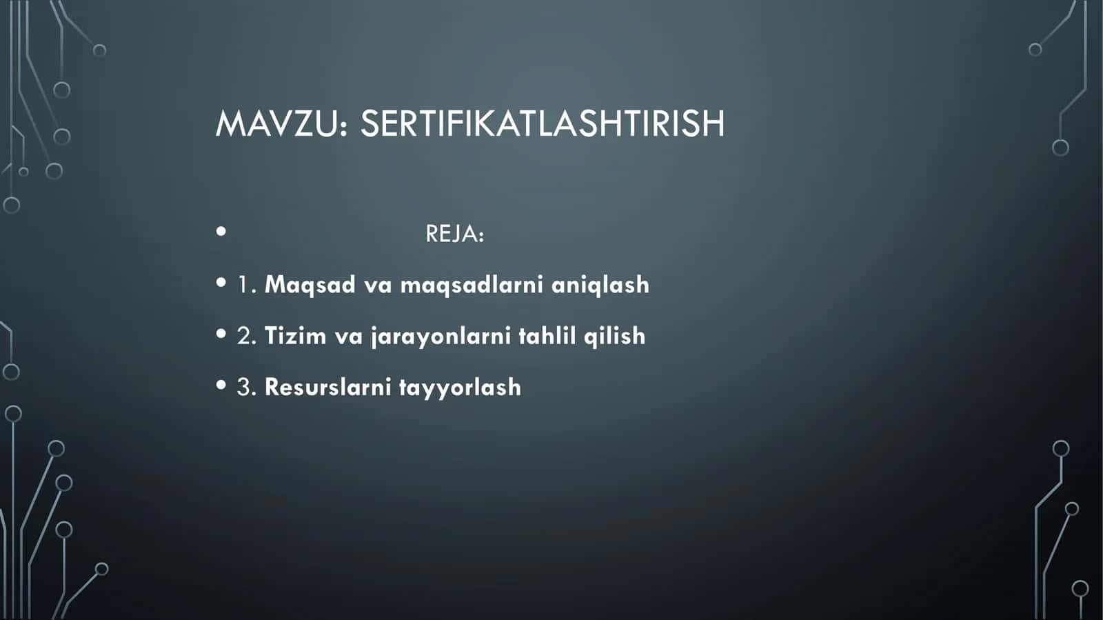 Sertifikatlashtirish
