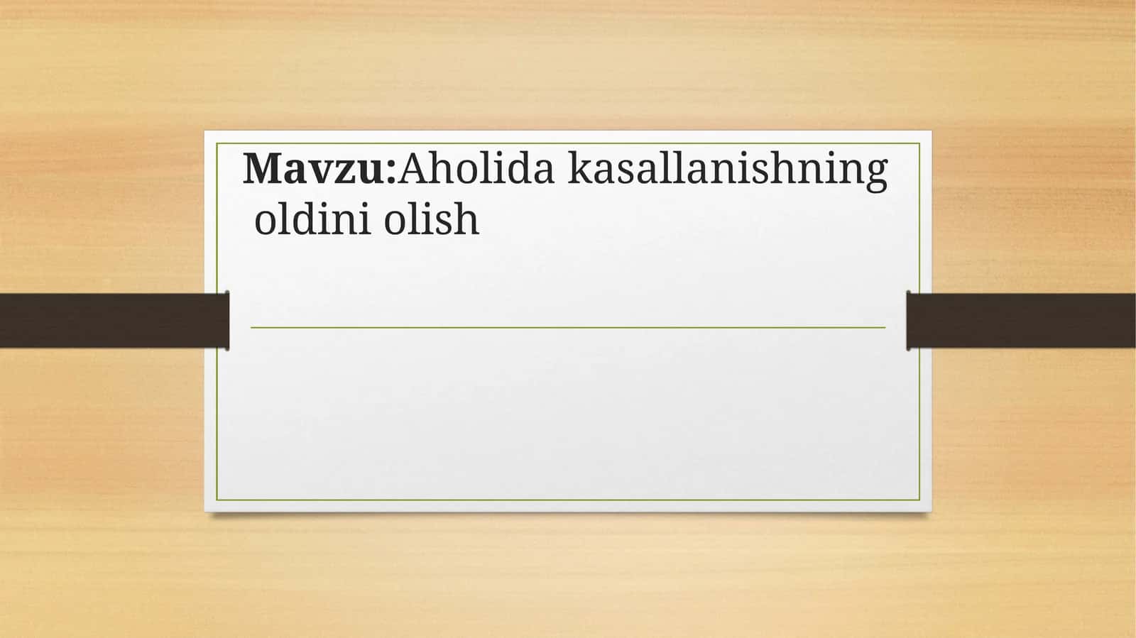 Aholida kasallanishning oldini olish