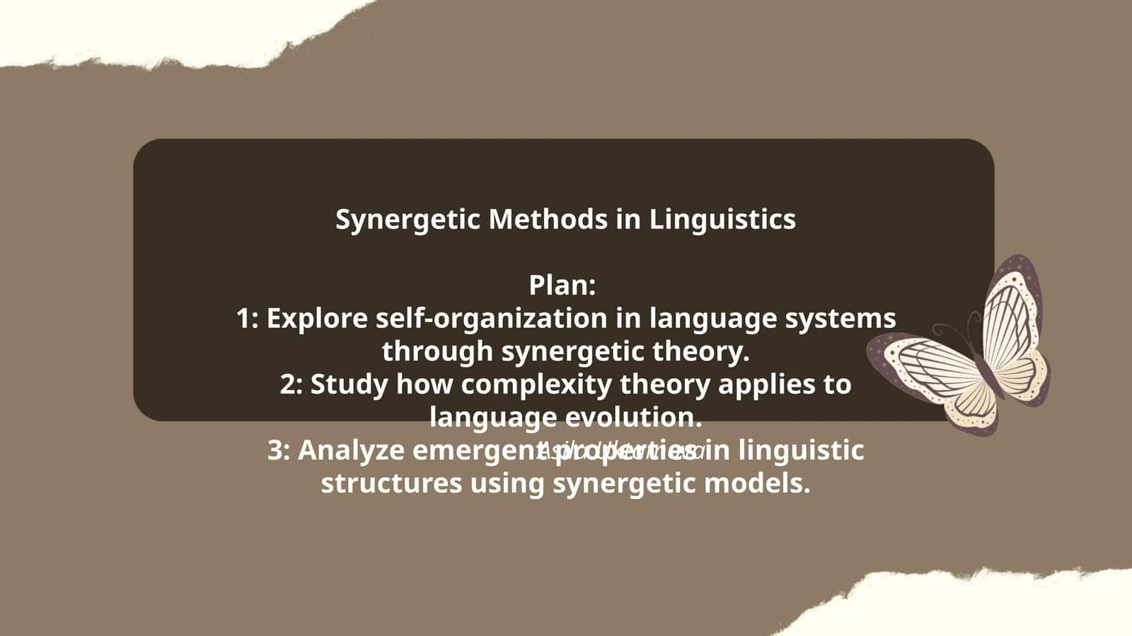 Synergetic Methods in Linguistics