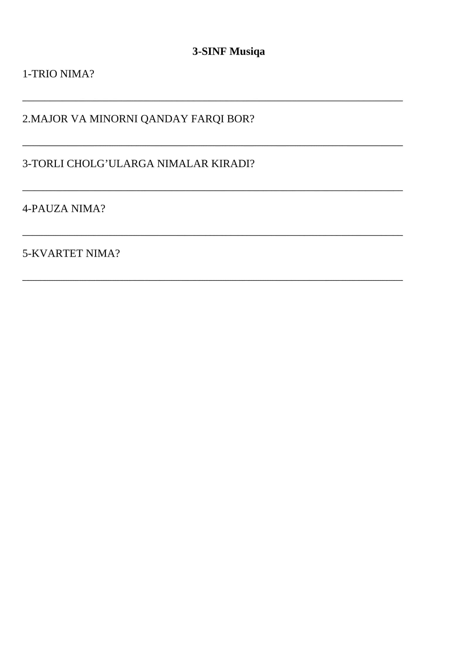 3-SINF Musiqa