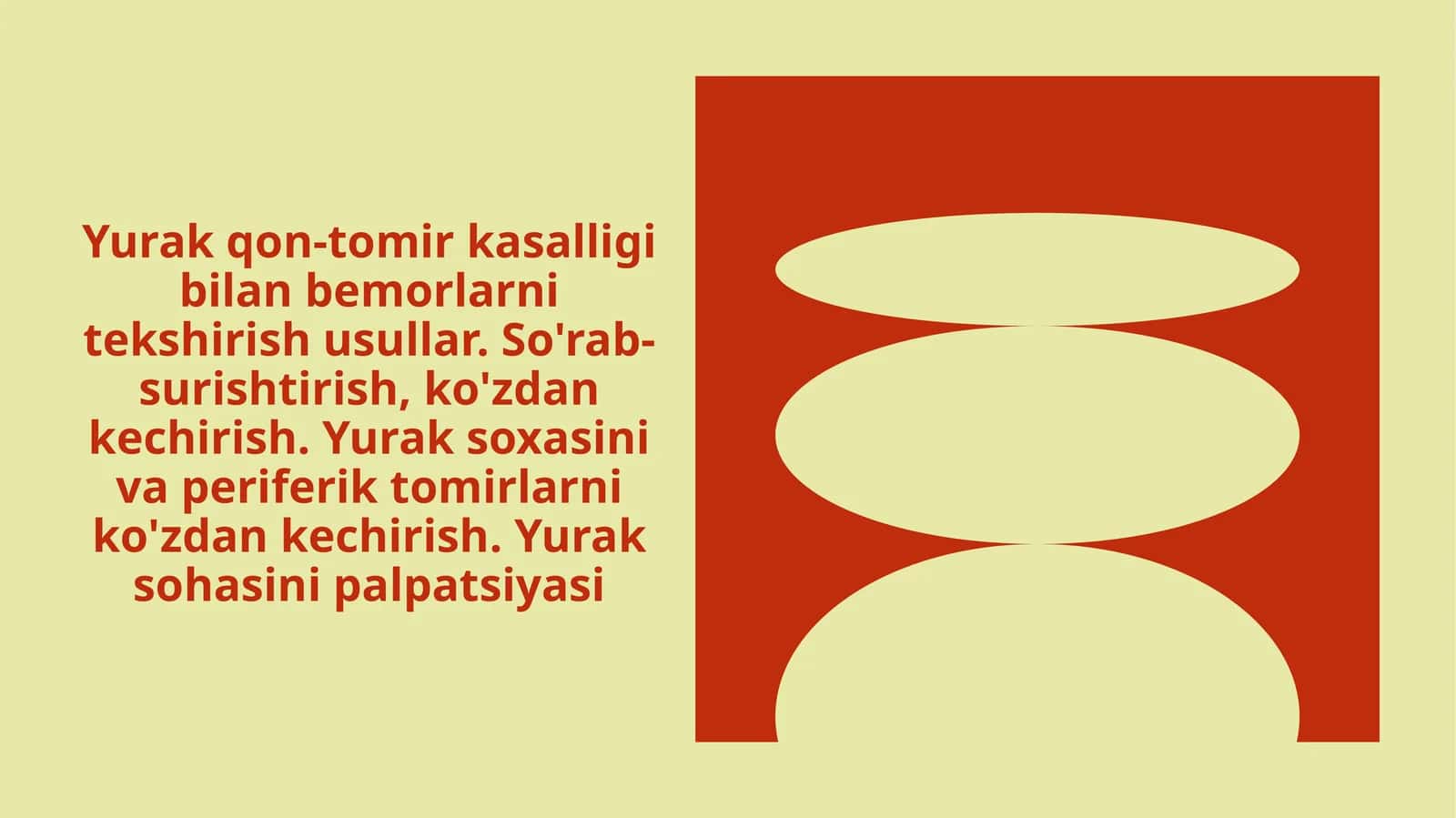 Yurak qon-tomir tizimi tekshirishning ahamiyati