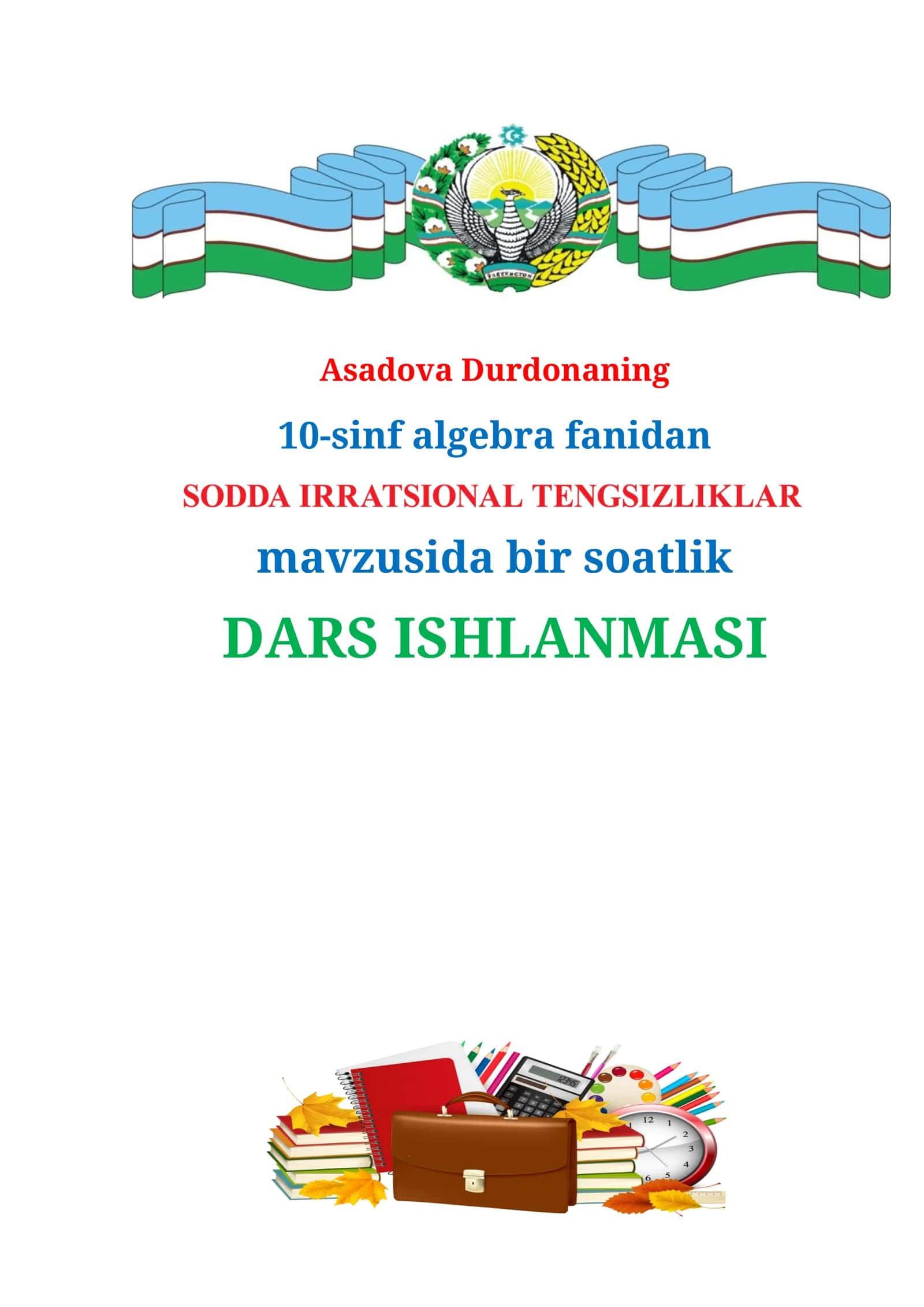 Dars Ishlanmasi