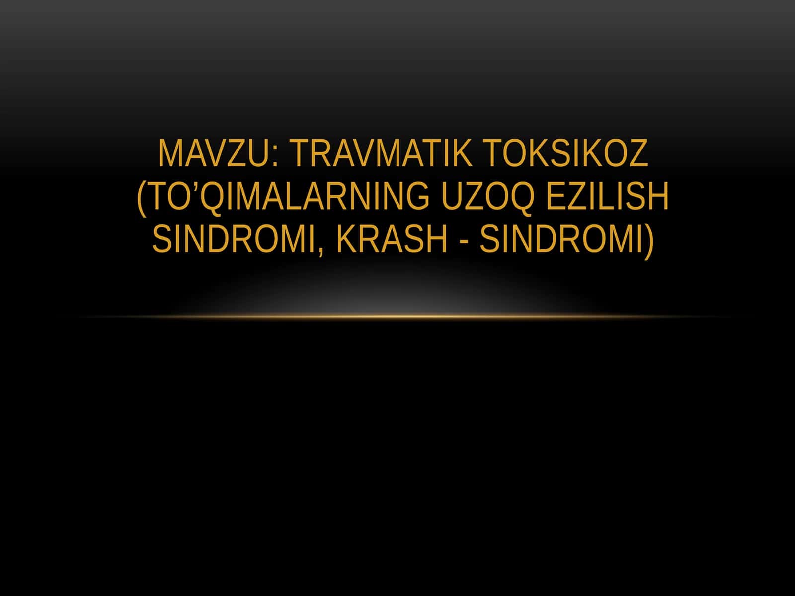 KRASH - SINDROMI