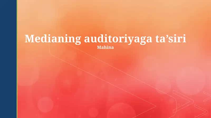 Medianing auditoriyaga ta’siri