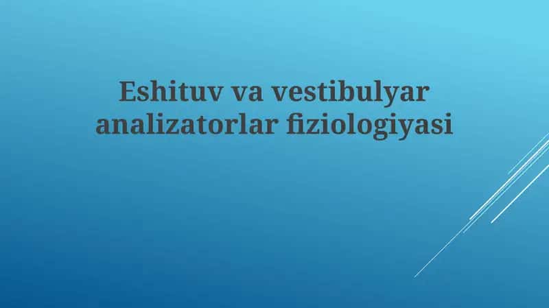 Eshituv analizatorining tuzilishi va funksiyalari