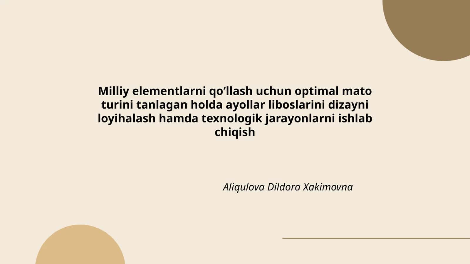 Milliy elementlarni qoʻllash