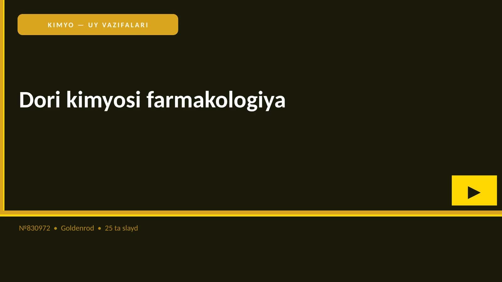 Dori kimyosi farmakologiya