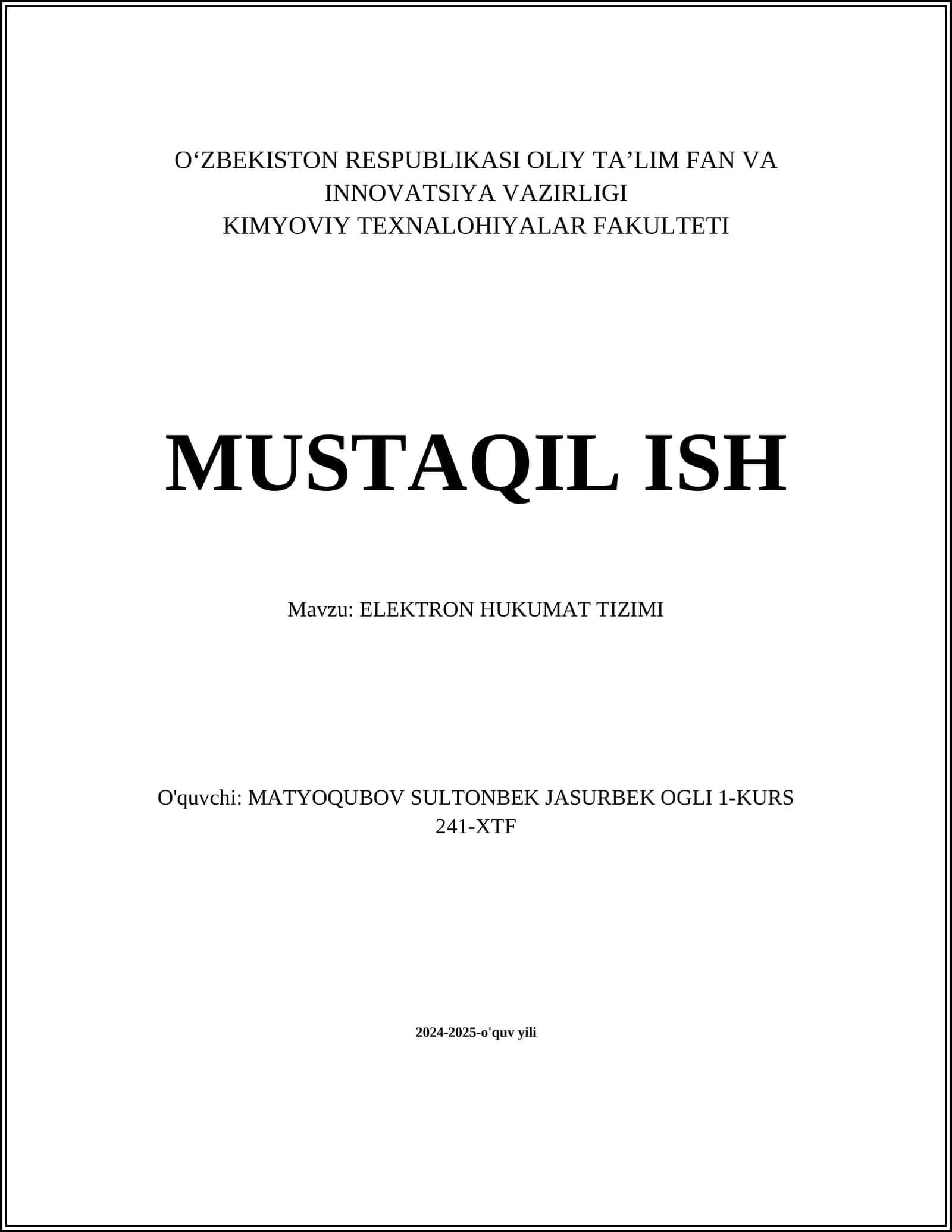 ELEKTRON HUKUMAT TIZIMI