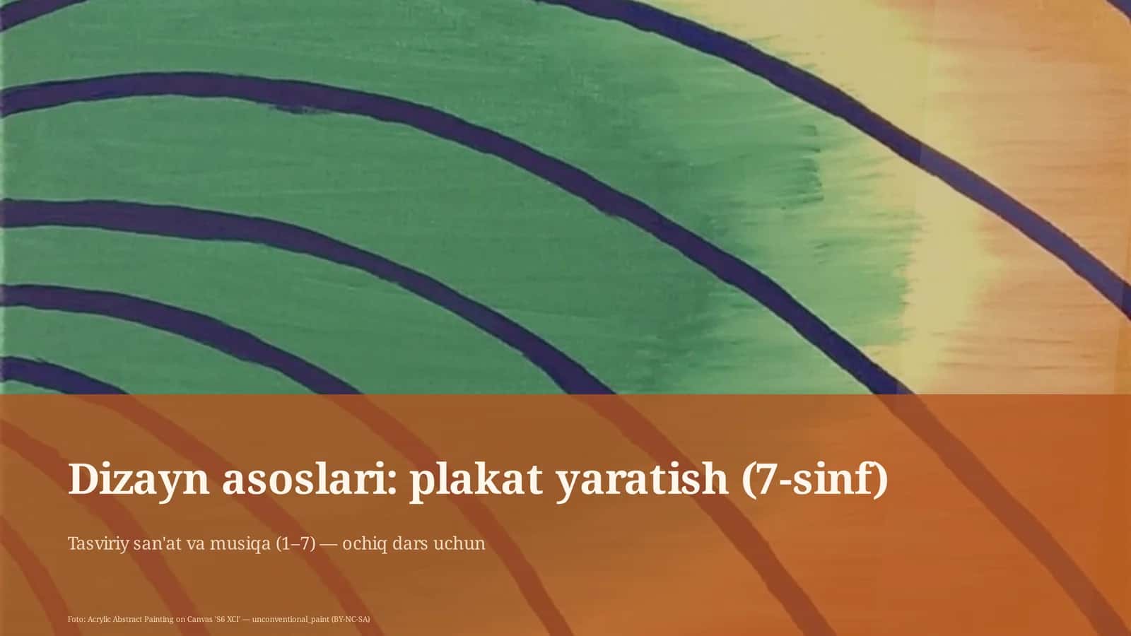Dizayn asoslari: plakat yaratish (7-sinf)