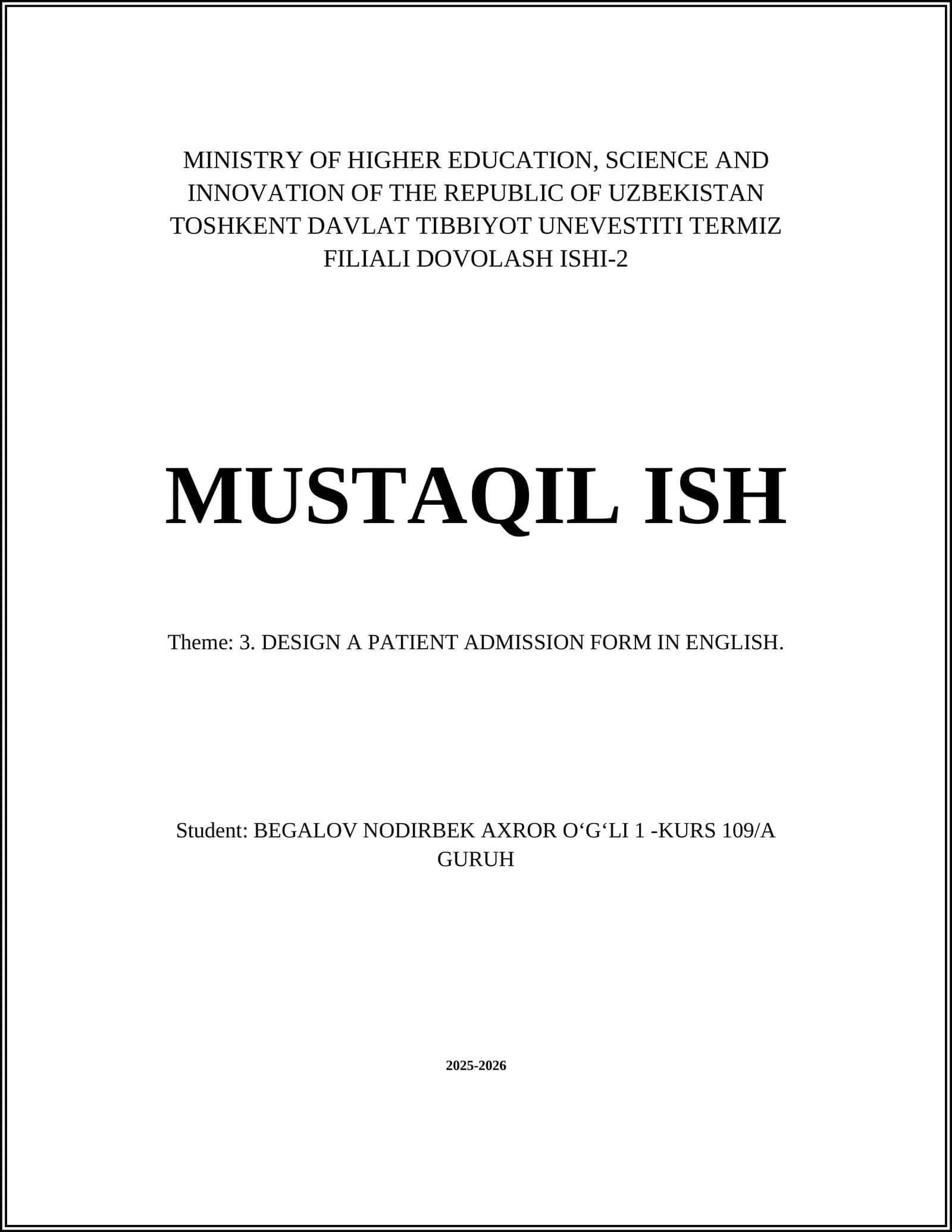 TERMIZ FILIALI DOVOLASH ISHI-2