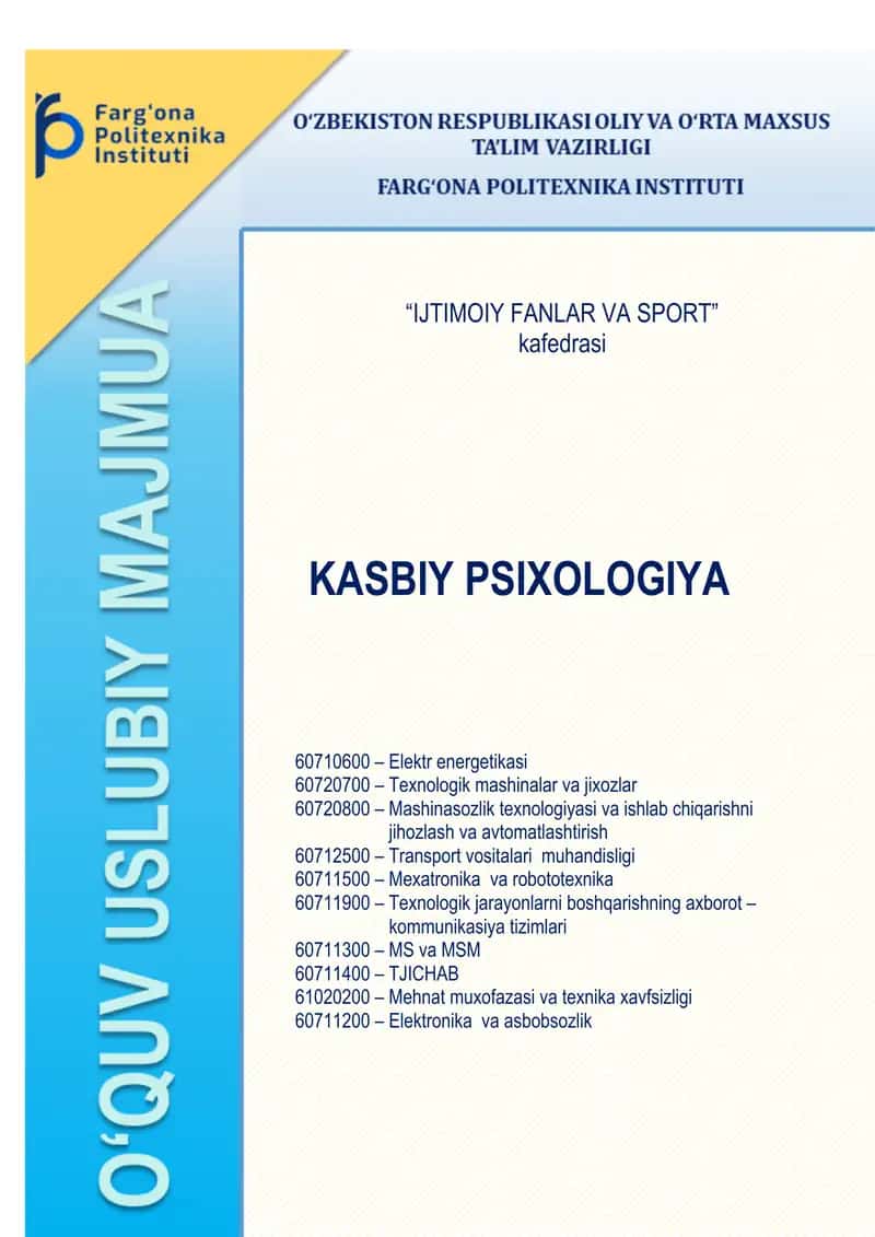 Kasbiy Psixologiya