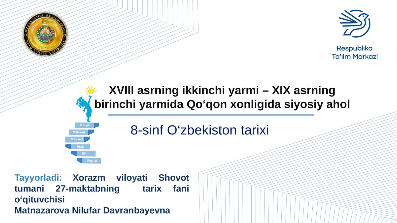 XVIII asrning ikkinchi yarmi – XIX asrning birinchi yarmida Qo‘qon xonligida siyosiy hol