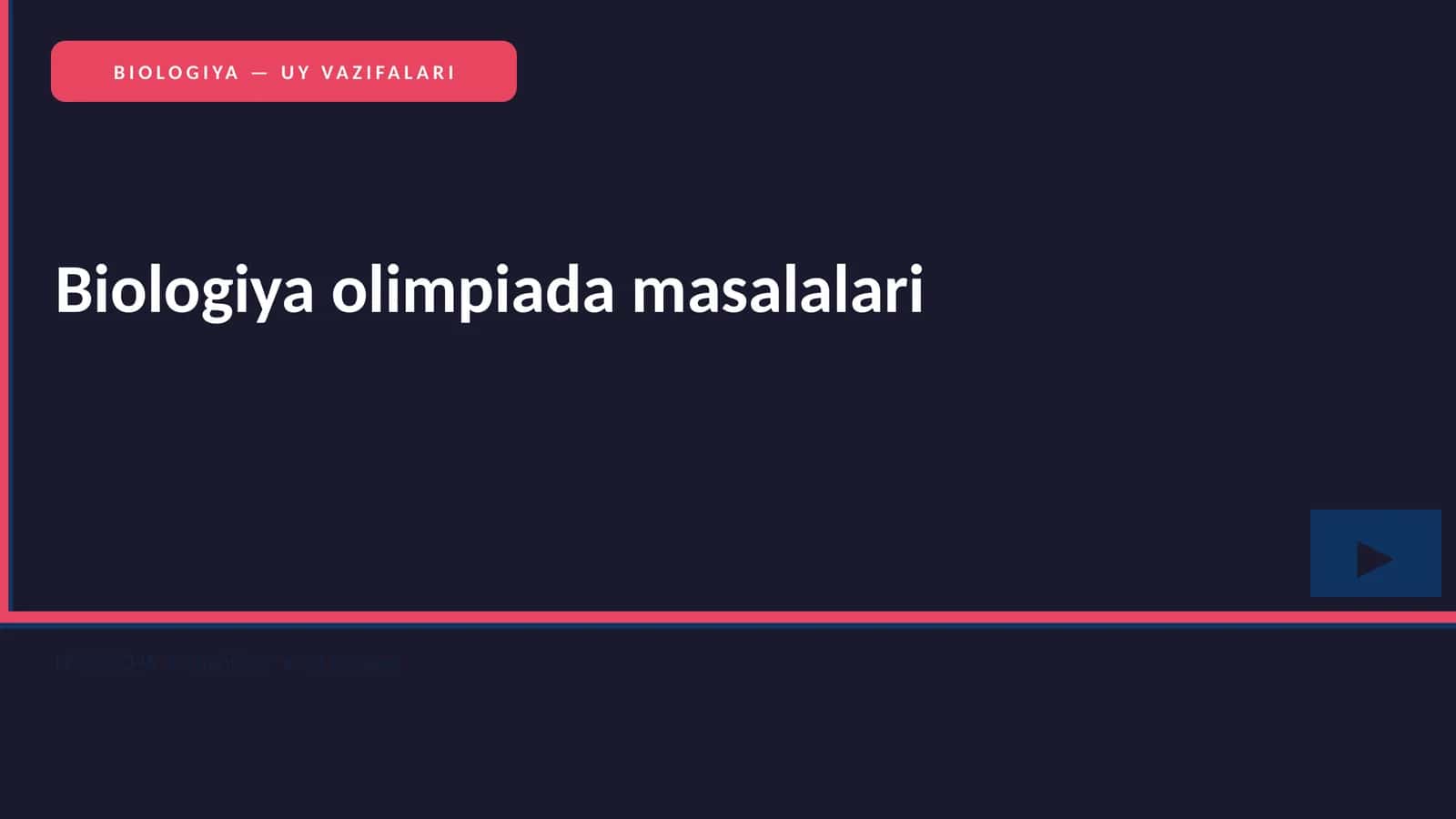 Biologiya olimpiada masalalari