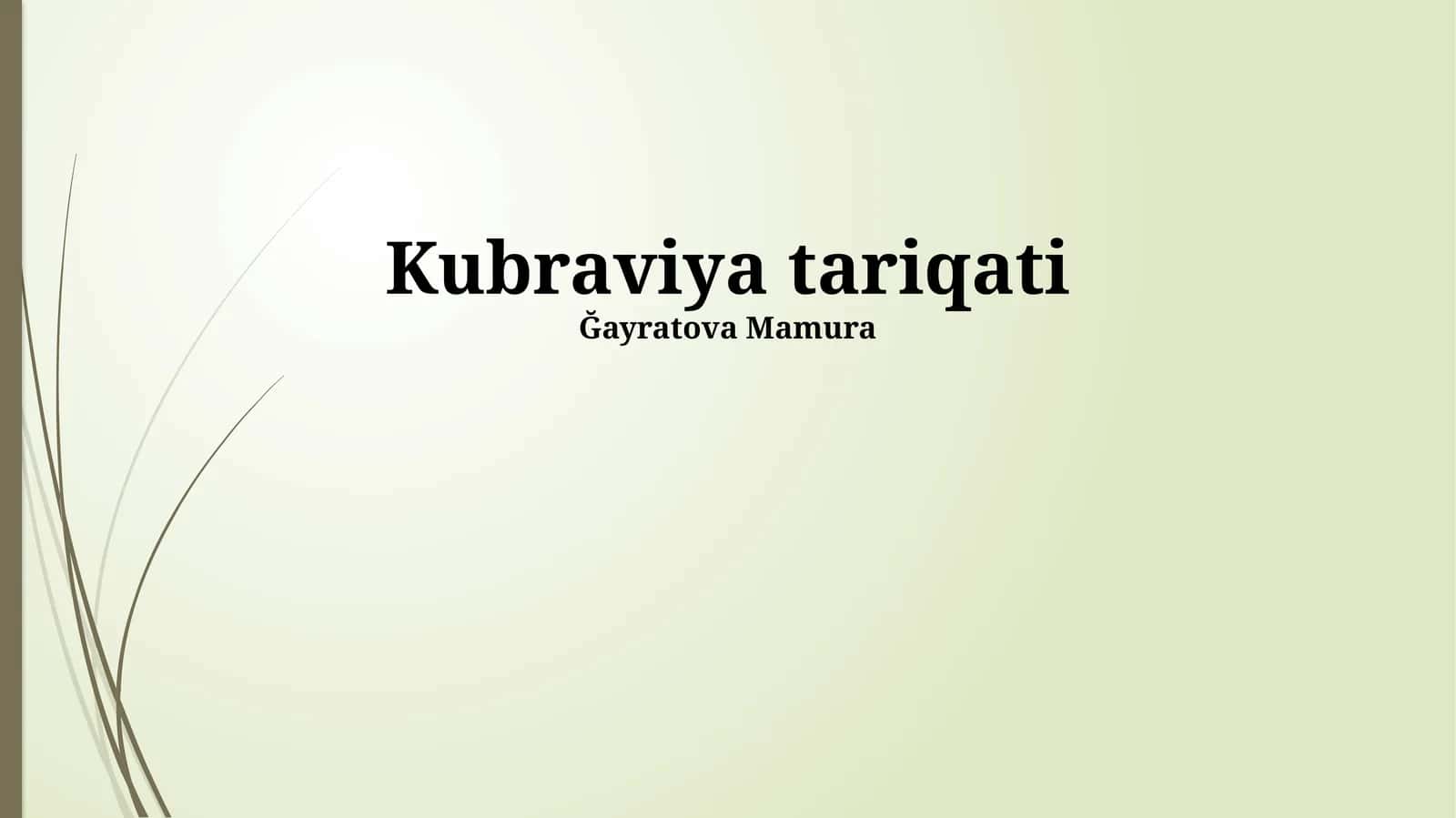 Kubraviya tariqati
