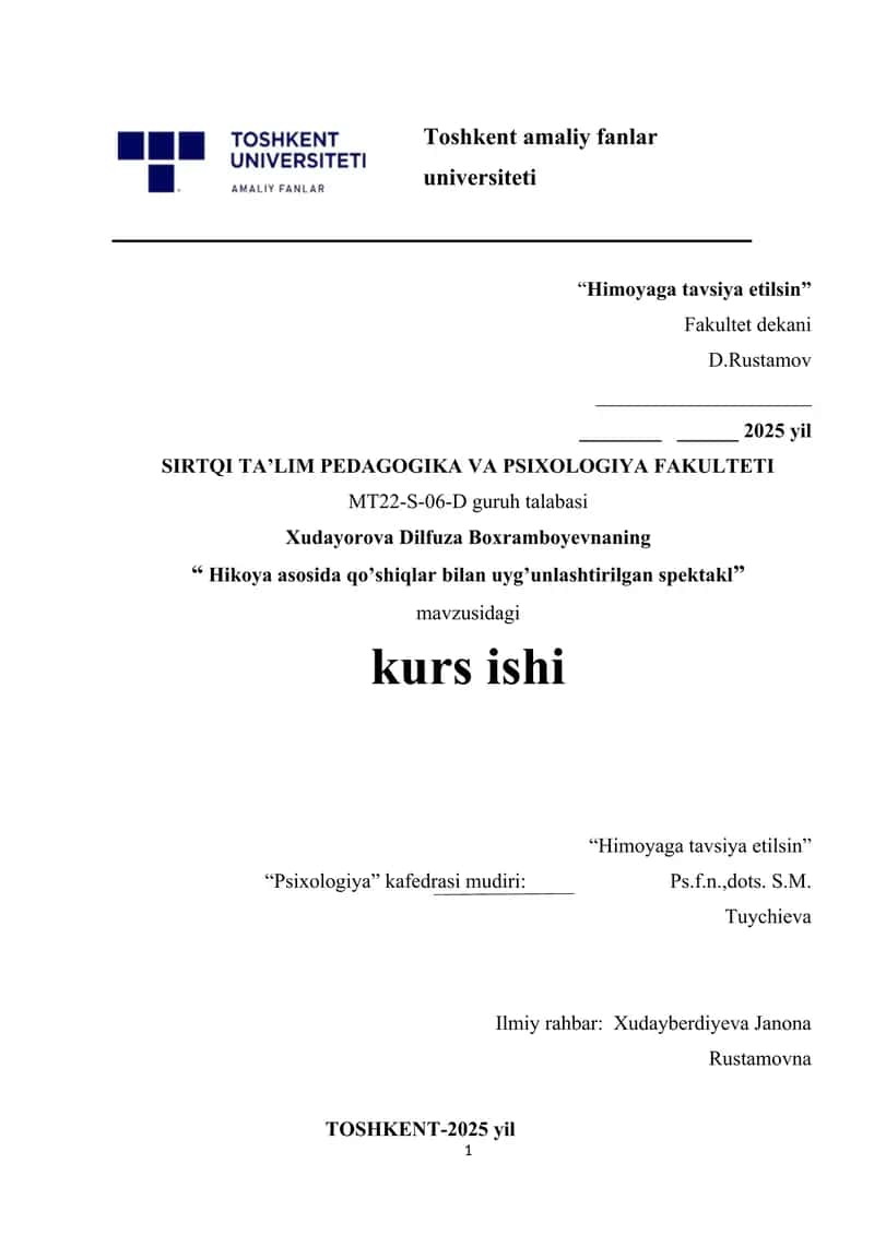 Bolalarni sahnalashtirish va ijodiy faoliyatga o'rgatish