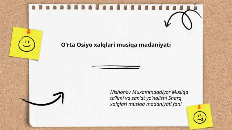 Oʻrta Osiyo xalqlari musiqa madaniyati