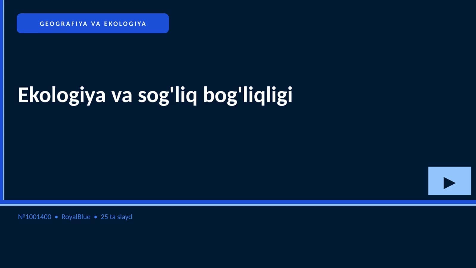 Ekologiya va sog'liq bog'liqligi