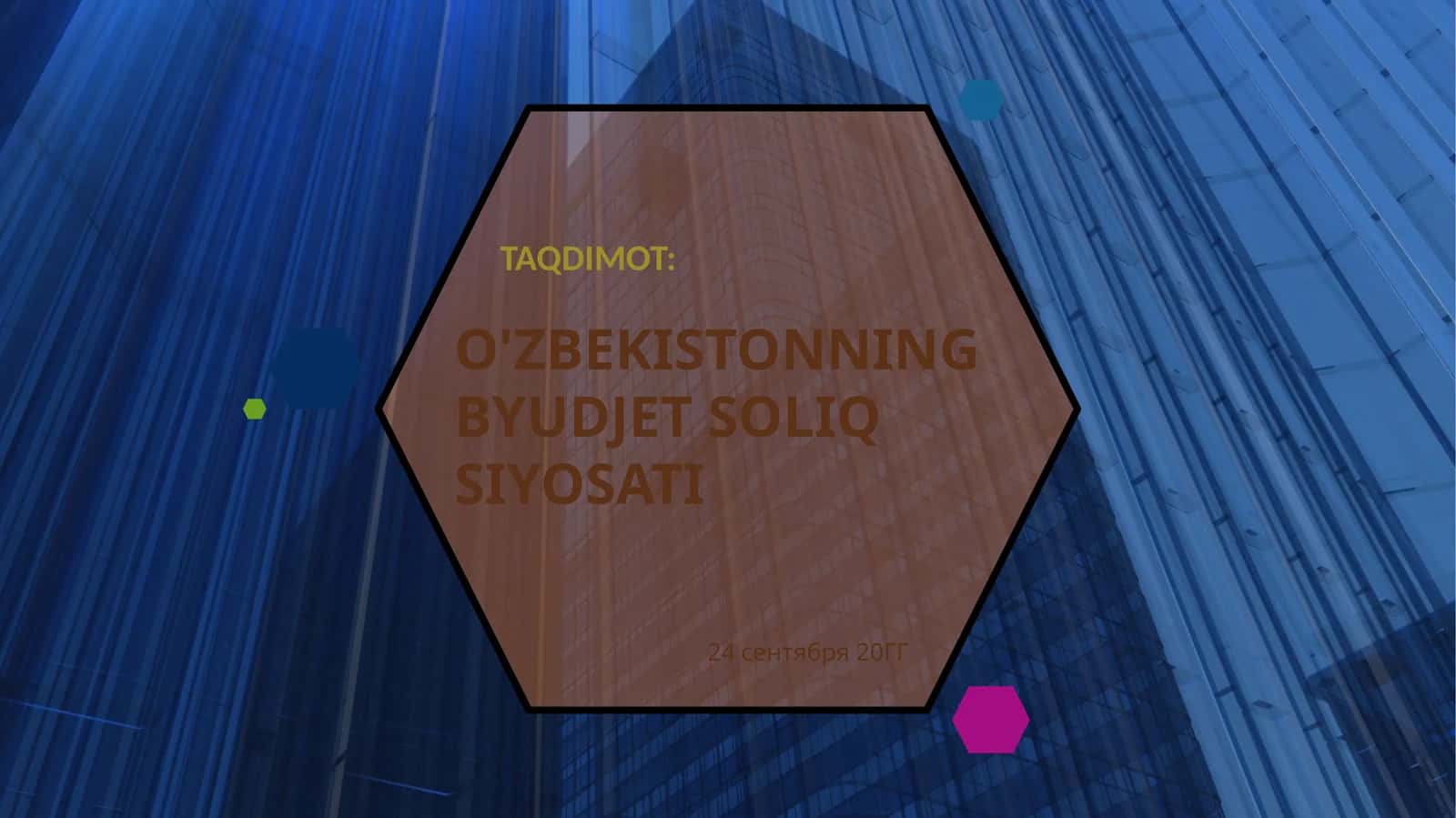 O'zbekistonning byudjet soliqq siyosati