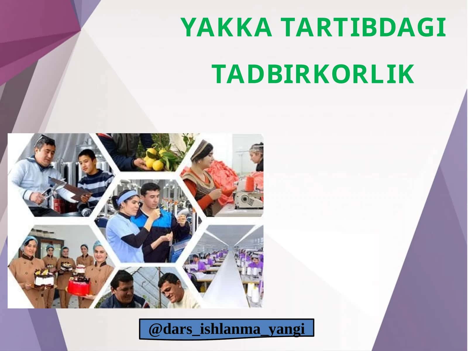 YAKKA TARTIBDAGI TADBIRKORLIK