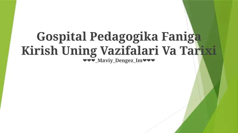 Kasalxona Pedagogikasi