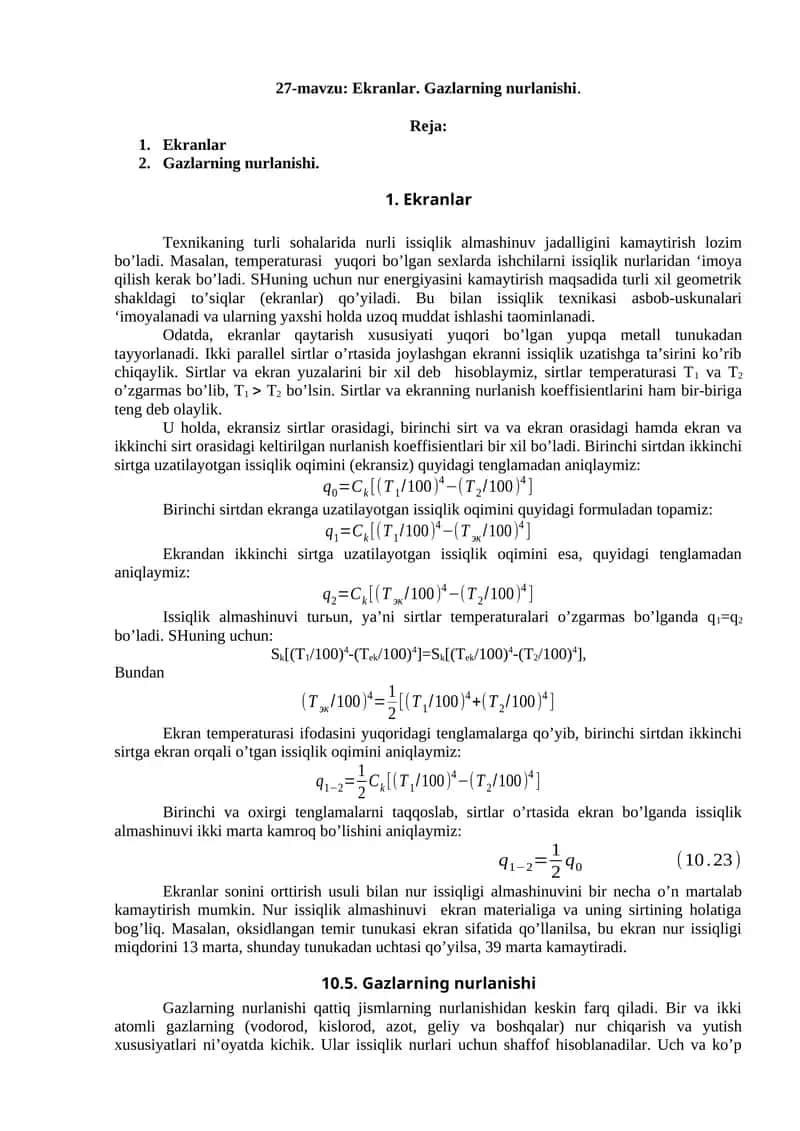 Ekranlar
