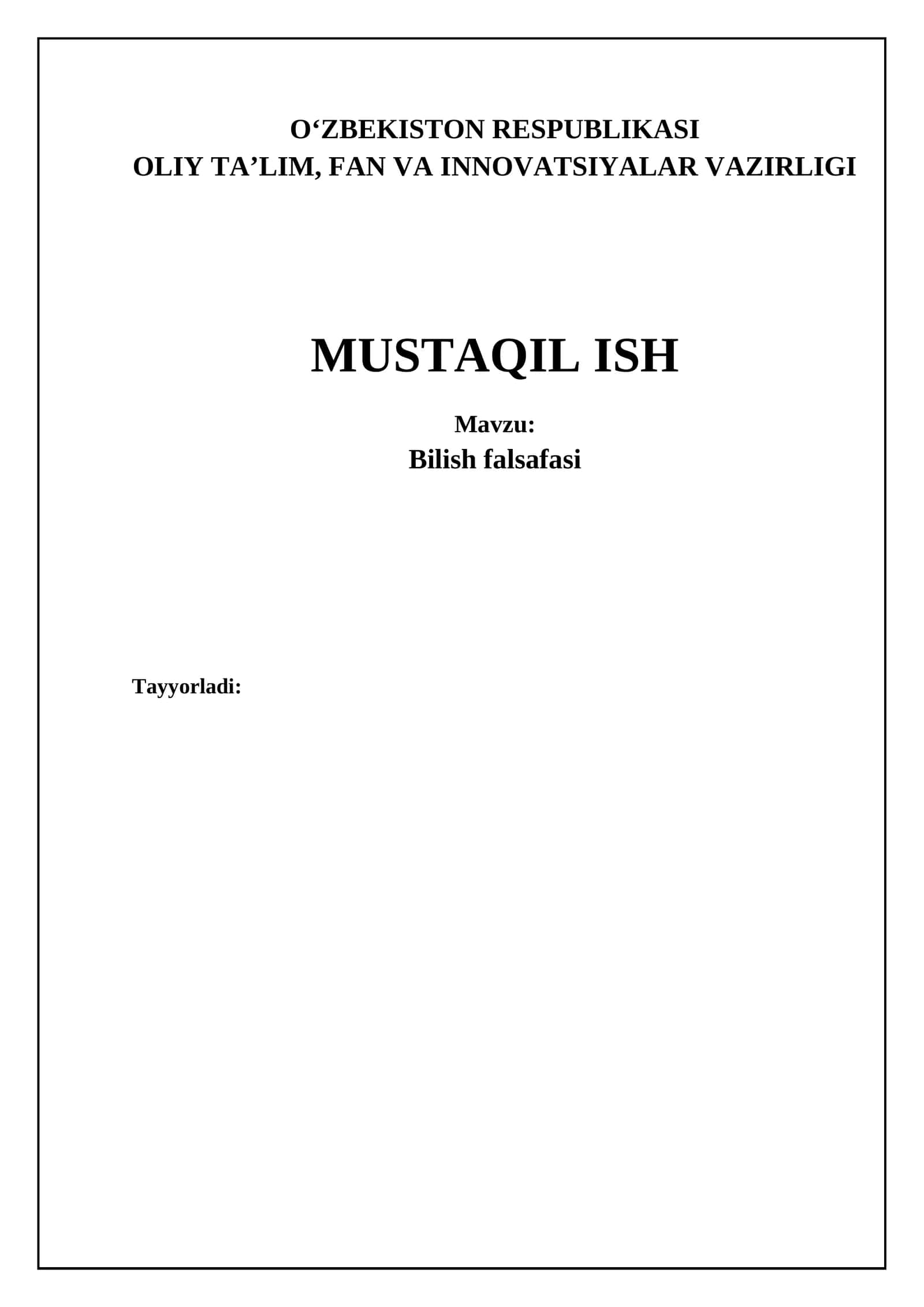 Bilim falsafasi