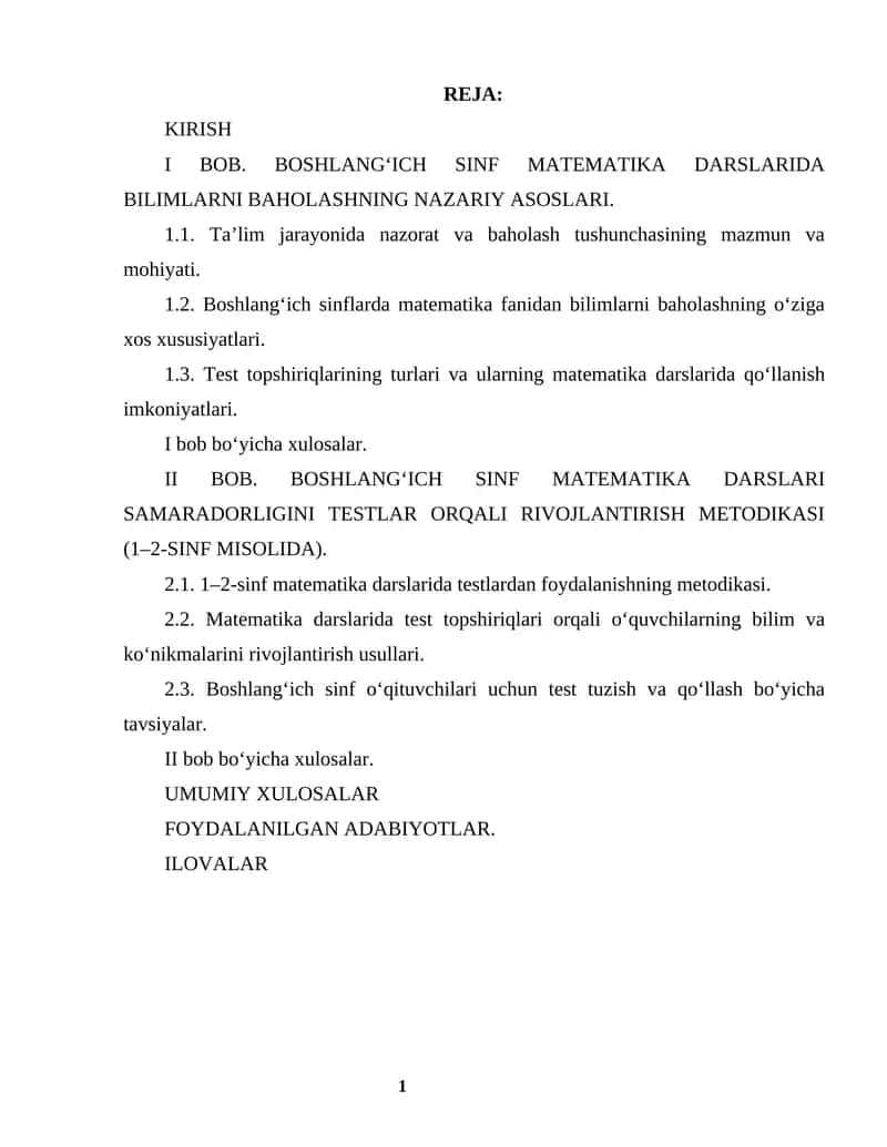 BOB. BOSHLANG‘ICH SINF MATEMATIKA DARSLARIDA BILIMLARNI BAHOLASHNING NAZARIY ASOSLARI
