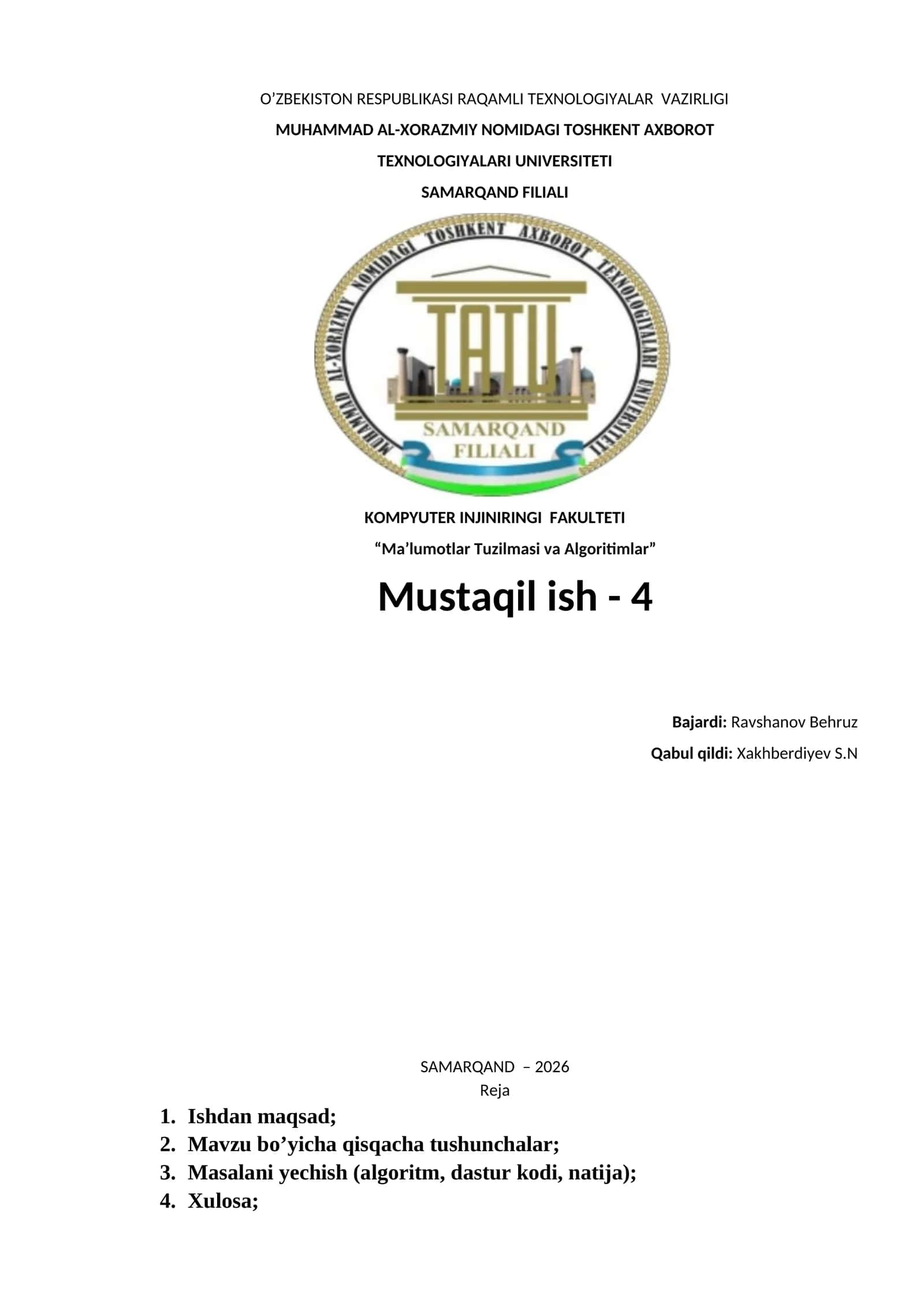 Malumotlar tuzilmasidan