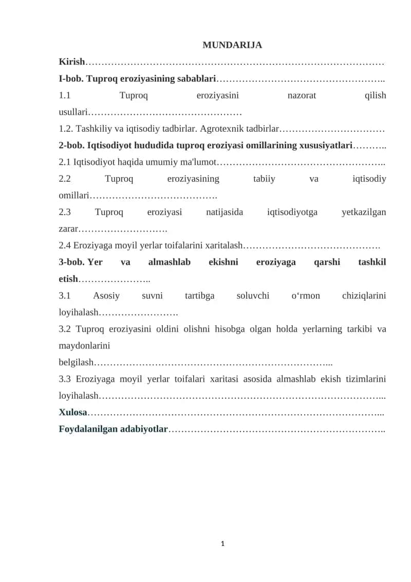 Tuproq Eroziyasining Sabablari