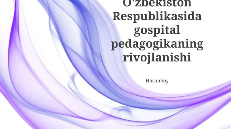 Shifoxona pedagogikasining asosiy tamoyillari