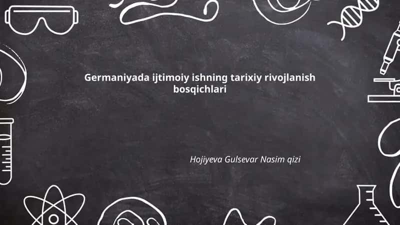 Germaniyada ijtimoiy ishning tarixiy rivojlanish bosqichlari